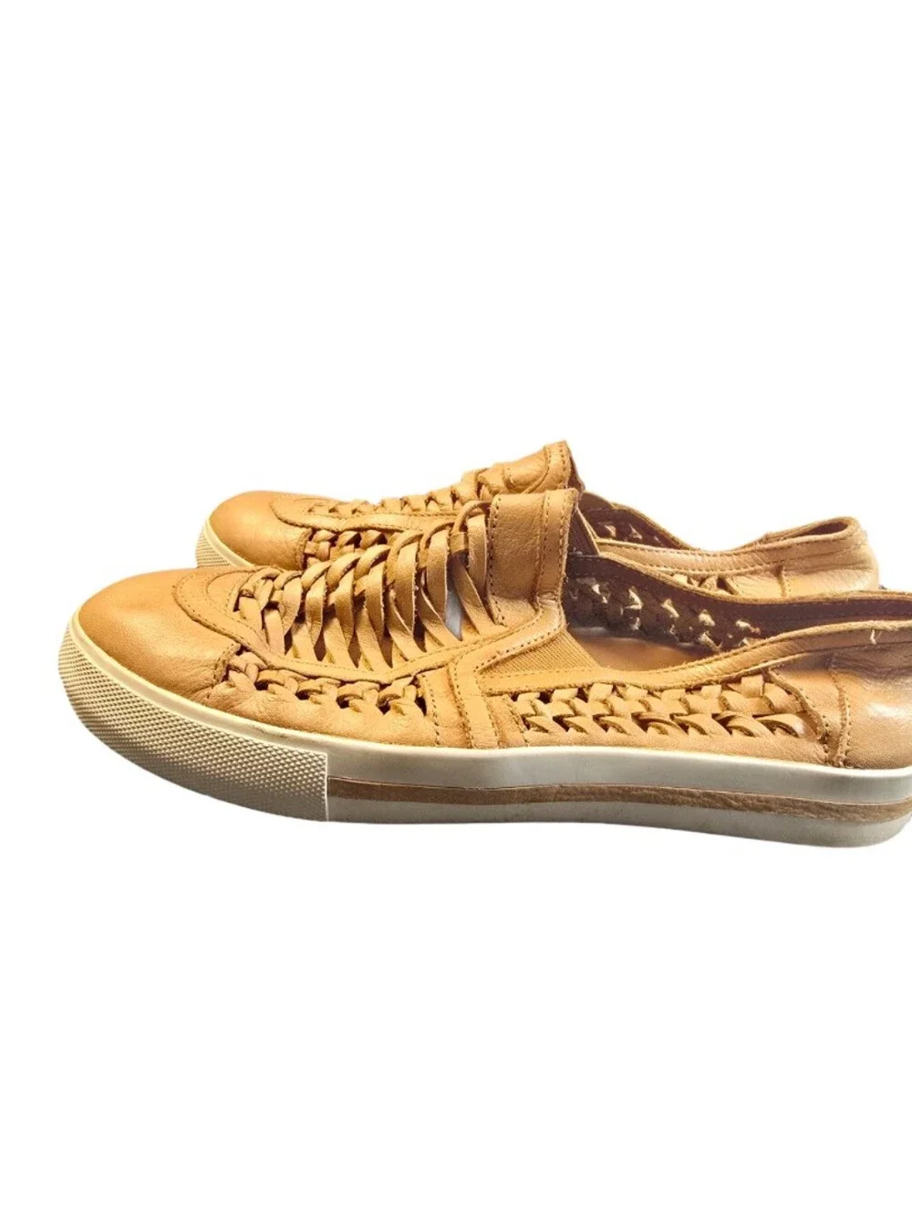 L'Amour Des Pieds Lioness Karsha Woven Leather Slip-On Sneakers Sz.6.5
